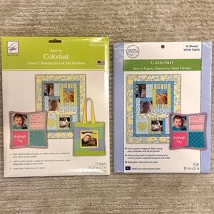 35 New June Tailor Sew-in Colorfast Fabric Sheets, 8.5 x 11 Inch in 2 Packages